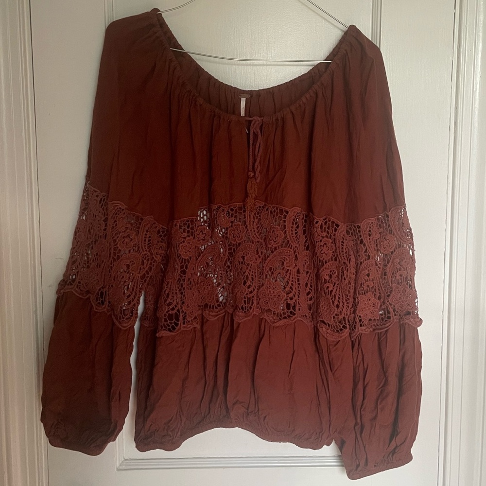 Free People "Gotta Love It" Peasant Top Women’s Size Small